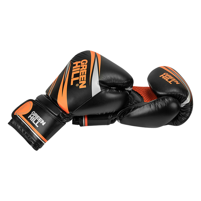 Перчатки боксерские TEK7 черно-оранжевый Green Hill BGT-2279 14oz