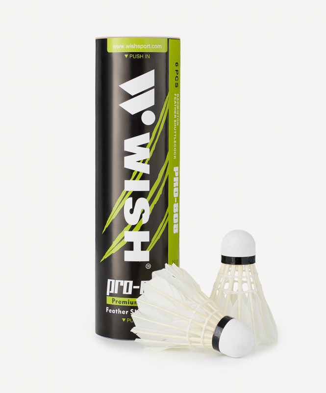 Набор воланов для бадминтона WISH S-808, перо, 6 штук ЦБ-00008286