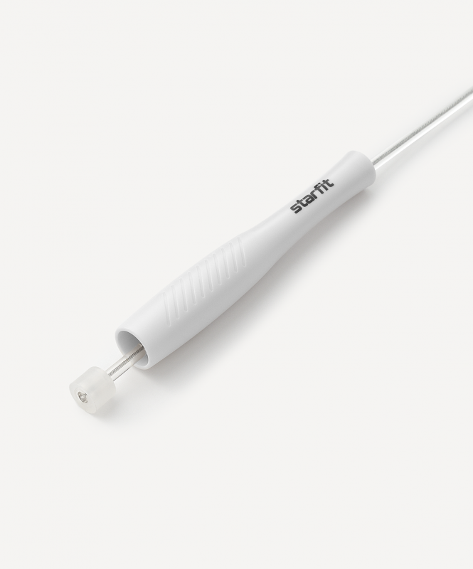 Скакалка RP-501 ПВХ, с пластиковыми ручками, 3 м, белый, Starfit ЦБ-00004399