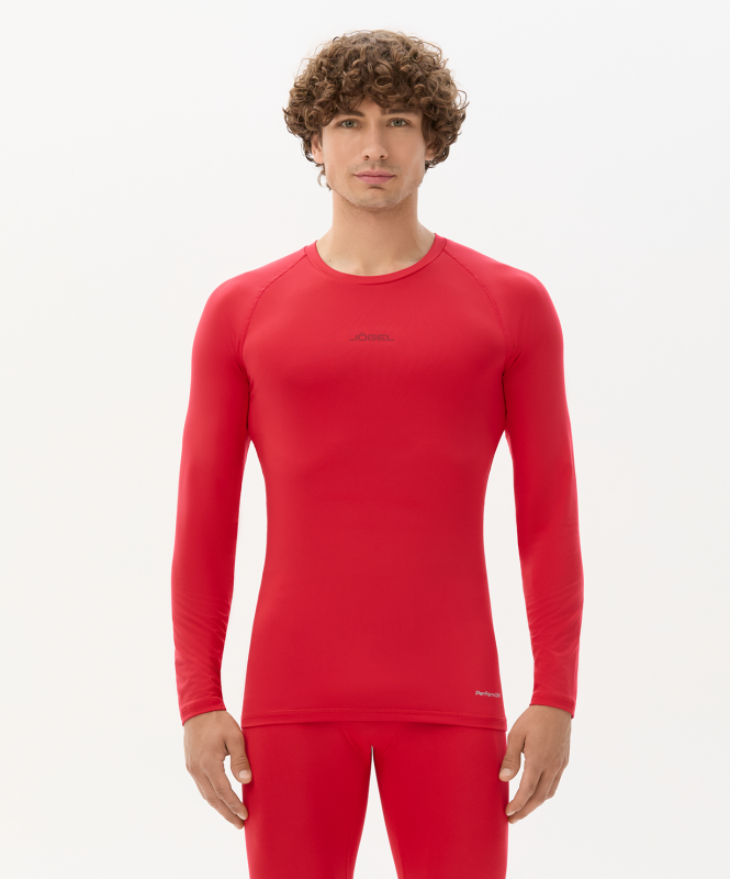 Футболка компрессионная с длинным рукавом JOGEL CAMP PerFormDRY Baselayer LS Tee, красный, размер M ЦБ-00004013