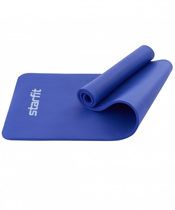 Коврик для йоги и фитнеса FM-301, NBR, 183x61x1.2 см, темно-синий, Starfit УТ-00018920