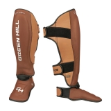 Защита голень-стопа Force 3D inject foam KK Коричнево-табачный Green Hill CNSGK-770 S