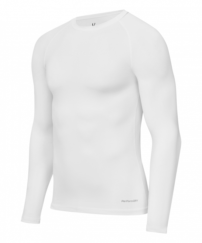 Футболка компрессионная с длинным рукавом PerFormDRY Baselayer LS Tee, белый, размер XXL, Jögel ЦБ-00004009