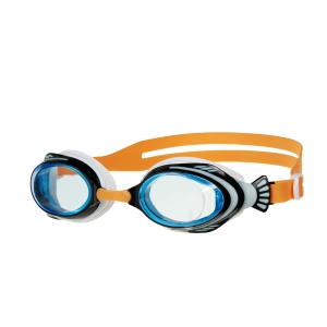 Очки детские для плав.TORRES Fish Kids, SW-32522OR, голубые.линзы, бело-ч.оправа, раздв. рег.ремешок