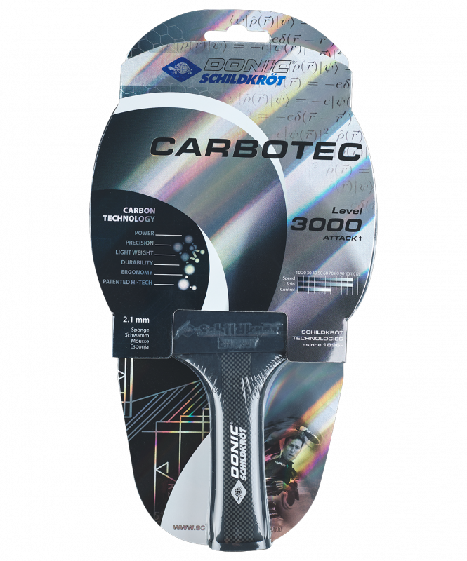 Ракетка для настольного тенниса Carbotec 3000, carbon, Donic УТ-00019748