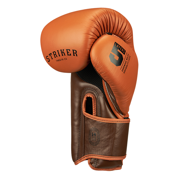 боксерские перчатки STRIKER коричневый/табачный Green Hill THBGTR-23 16oz