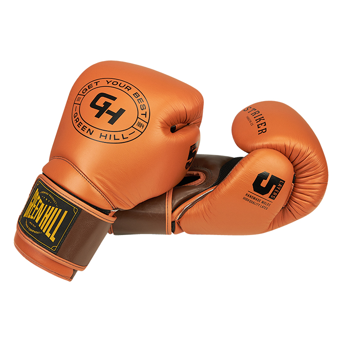 боксерские перчатки STRIKER коричневый/табачный Green Hill THBGTR-23 16oz