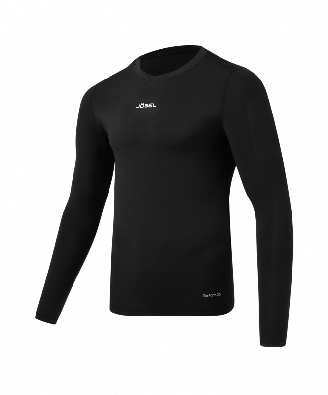 Футболка компрессионная с длинным рукавом судейская PerFormDRY Referee Baselayer Tee LS, черный, размер XXL, JÖGEL ЦБ-00002995