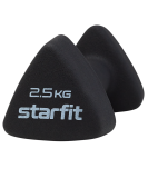 Гантель неопреновая STARFIT DB-205 2.5 кг, черный УТ-00020460