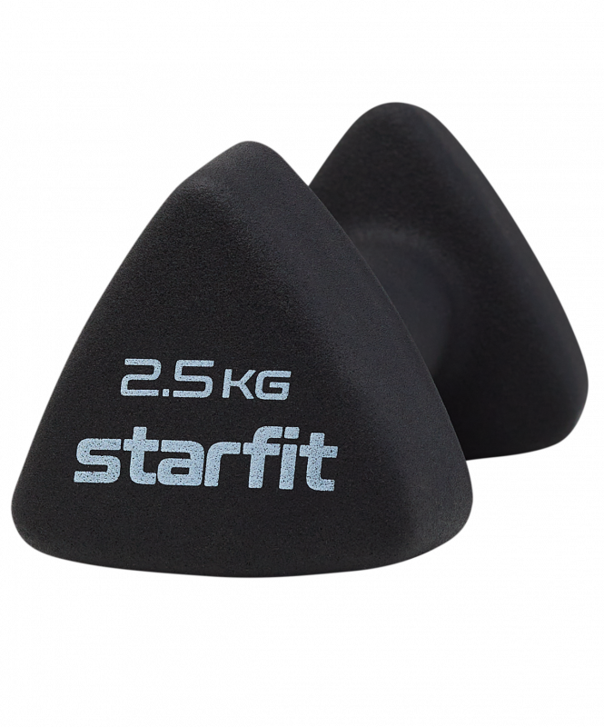 Гантель неопреновая STARFIT DB-205 2.5 кг, черный УТ-00020460