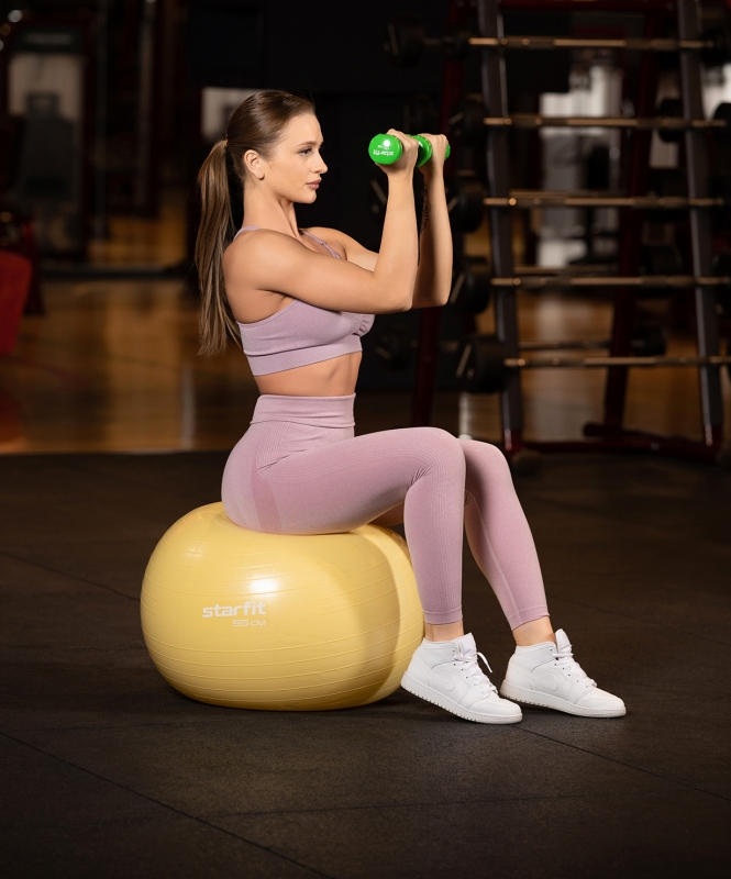 Гантель виниловая DB-101 1,5 кг, зеленый, Starfit