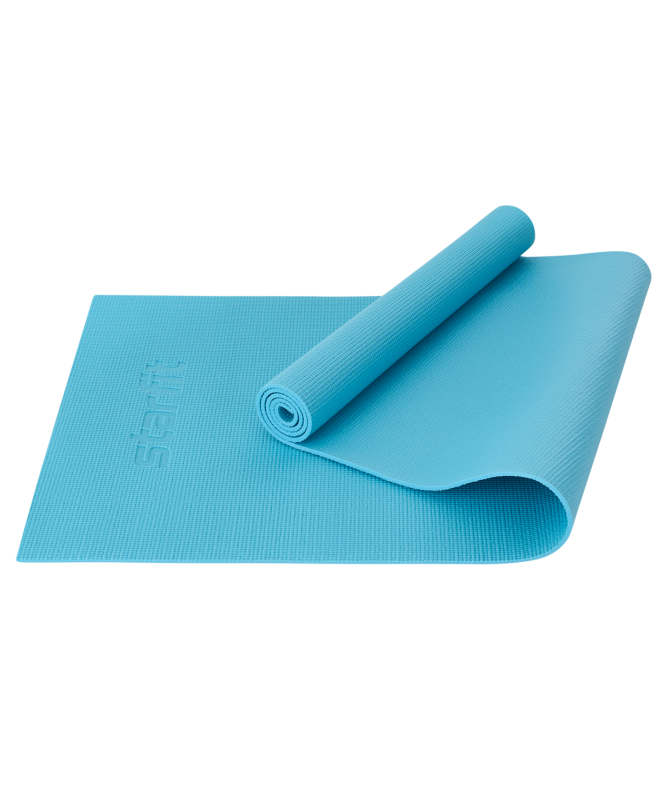 Коврик для йоги и фитнеса FM-101, PVC, 183x61x0.6 см, синий пастель, Starfit ЦБ-00001688