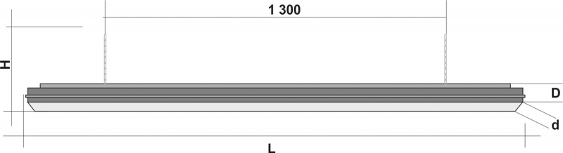 Лампа Evolution 3 секции сосна (ширина 600) (№1, фурнитура золото)