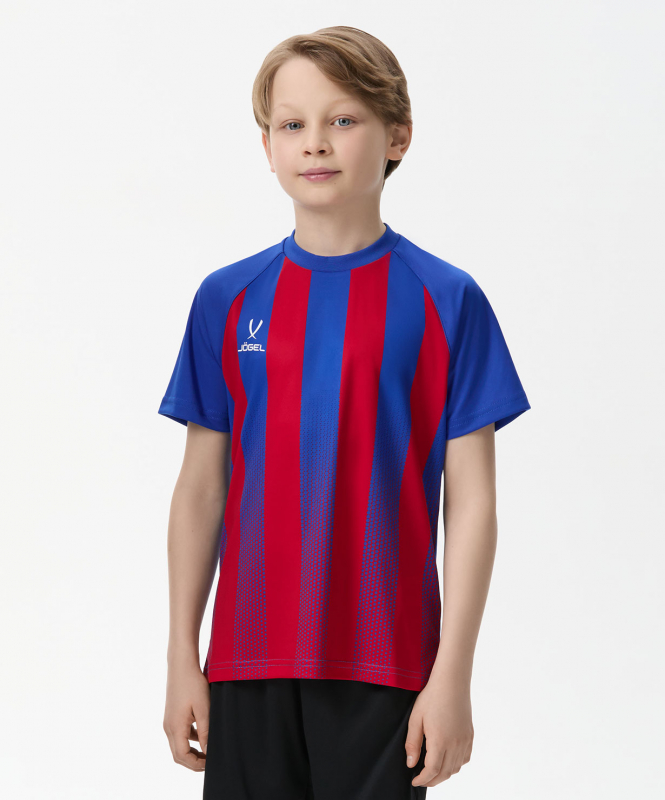 Футболка игровая JÖGEL CAMP Striped Jersey, красный/синий, детский, размер YXXS УТ-00020566