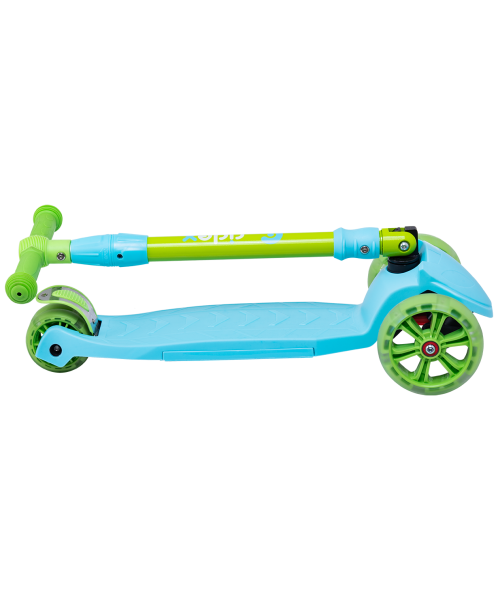 Самокат 3-колесный Bunny, 135/90 мм, голубой/зеленый, Ridex