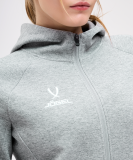 Худи на молнии женское ESSENTIAL Athlete Hooded FZ Jacket W, серый, размер M, Jögel ЦБ-00002983
