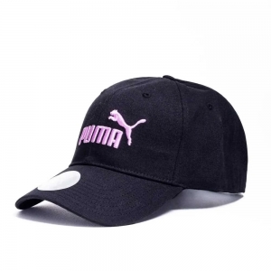 Бейсболка спорт. PUMA ESS Elevated BB Cap, 02683504, хлопок, полиэстер, черно-сиреневый