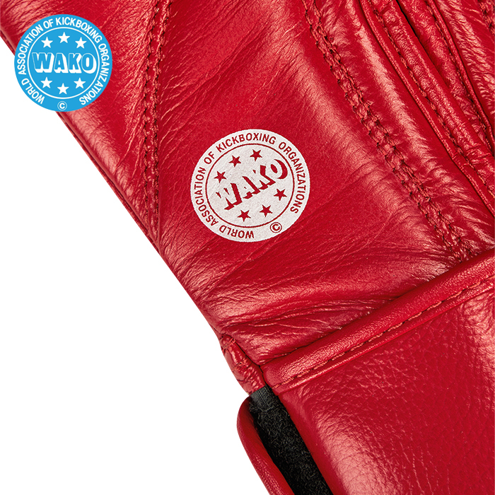 Кикбоксерские перчатки Super Star WAKO Approved красные Green Hill BGS-1213w 10oz