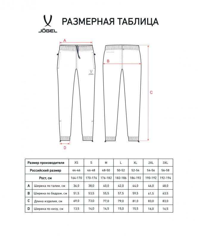 Брюки ветрозащитные DIVISION PerFormPROOF Rain Pants, черный, размер XXXL, JÖGEL ЦБ-00004639