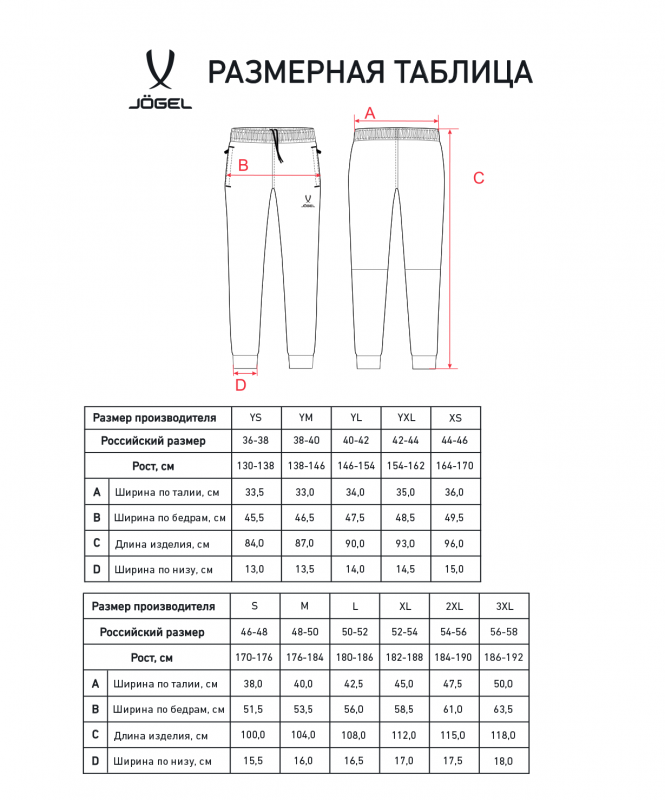 Брюки ESSENTIAL Athlete Pants, темно-синий, размер L, Jögel ЦБ-00003262