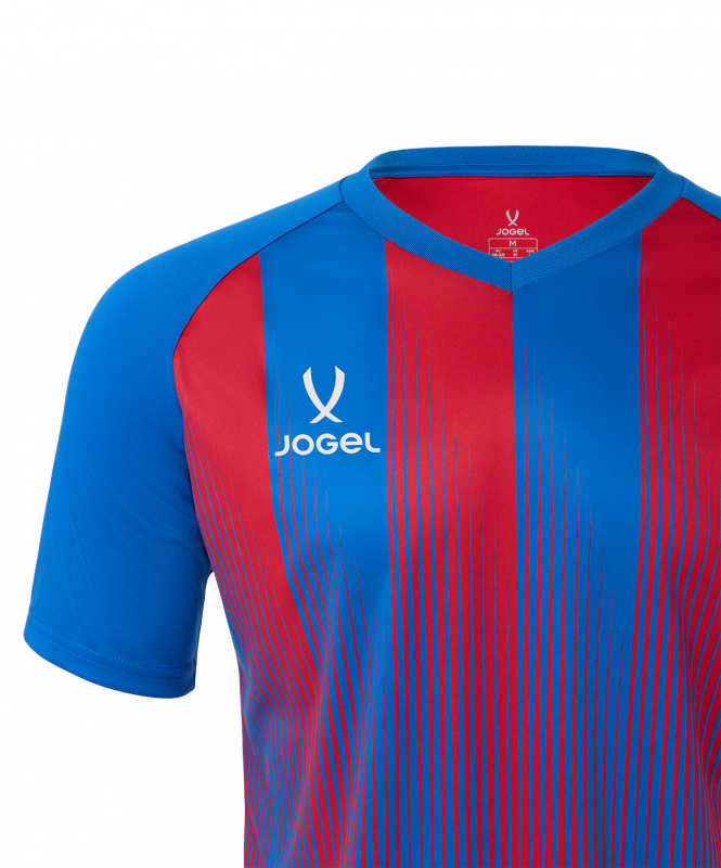 Футболка игровая JOGEL CAMP Striped Jersey, красный/синий, детский, размер YL ЦБ-00007837