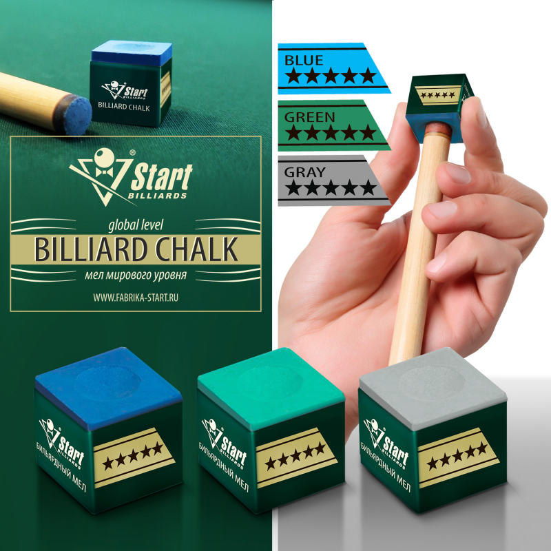 Мел Startbilliards 5 звезд синий (72шт)