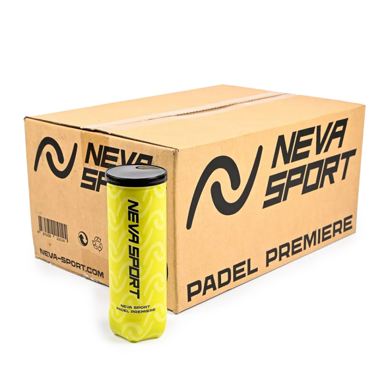 Мяч для падела NS Padel Premier, 502101, уп.3 шт, сукно, нат.резина, желтый