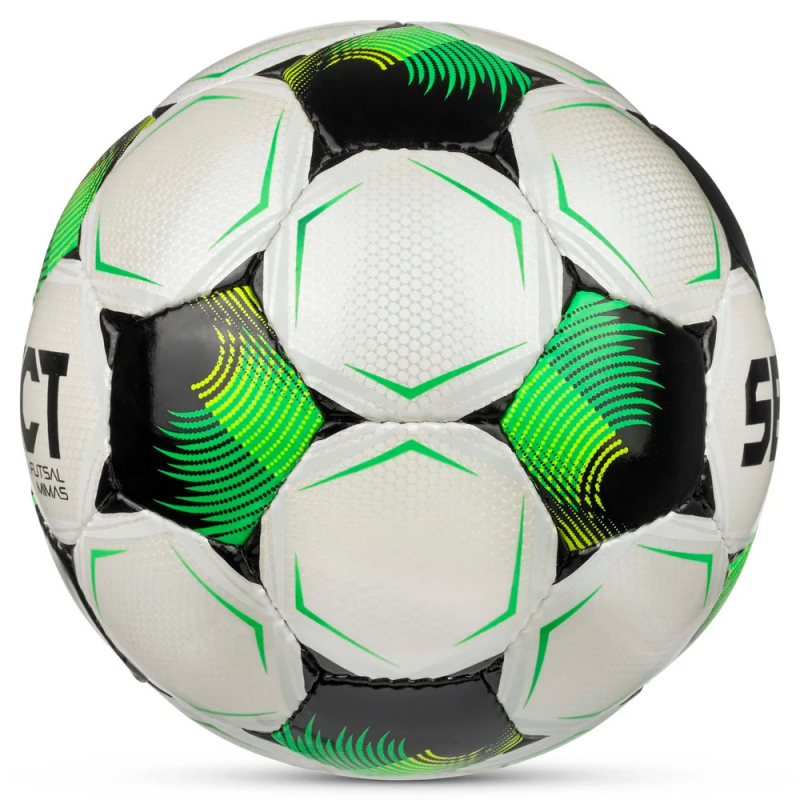 Мяч футзал. SELECT Futsal Mimas V26, 1053471006, размер 4, FIFA Basic, 32п, ПУ, руч.сш, бело-зелено-черн