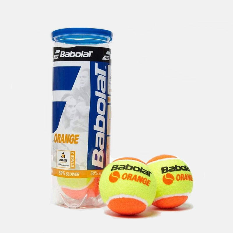 Мяч для большого тенниса детский BABOLAT Orange 501035, упаковка 3 мяча, желто-оранжевый