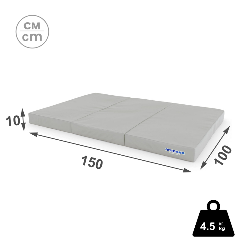 Мат (мягкий щит) Romana 1000*1500*100, в 3 сложения (желтый)