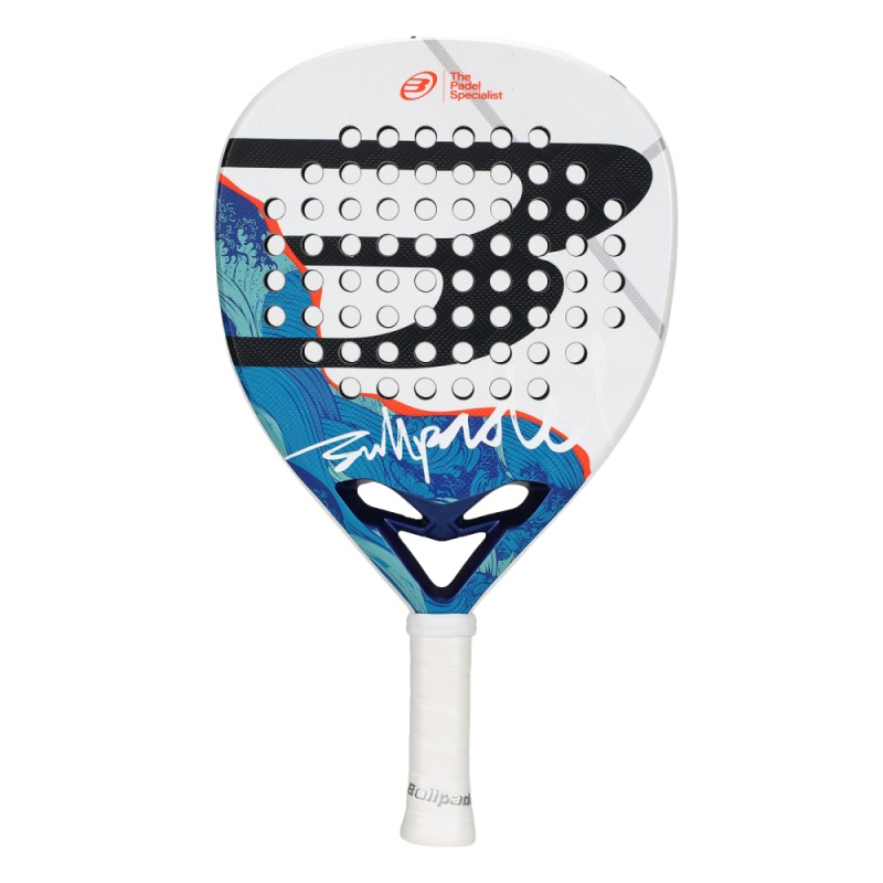 Ракетка для падела BULLPADEL Ionic Power 26, 494411, для продв. игроков, стекловолокно, сине-белый