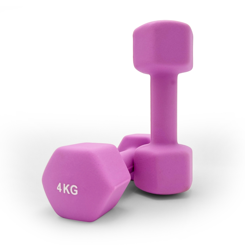 Гантель UNIX Fit неопреновая 4 кг Violet, 2 шт DBNEO4VTx2