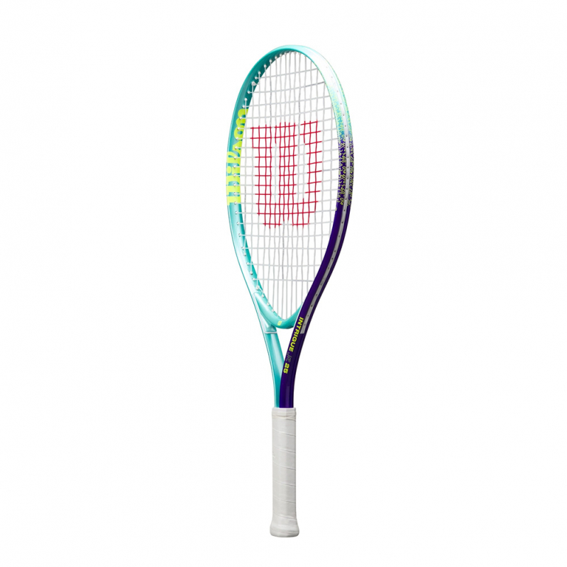 Ракетка б/т дет. Wilson Intrigue Jr 25, WR180310U, для детей 9-10лет, алюминий, со струн., бирюз-фиол