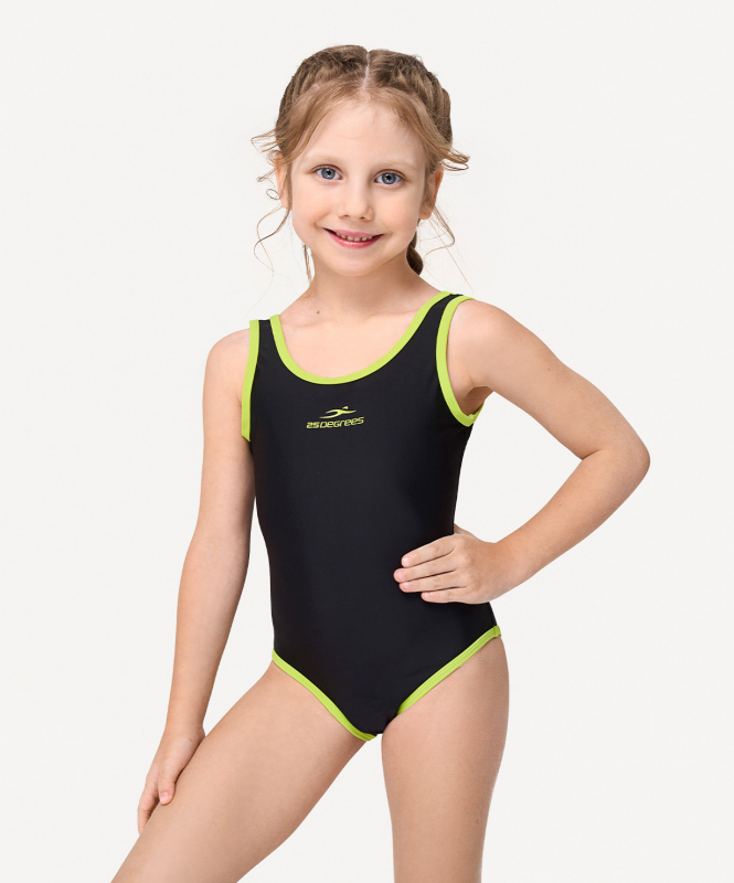Купальник для плавания Edge Black/Lime, полиамид, детский, размер 36, 25Degrees ЦБ-00001755