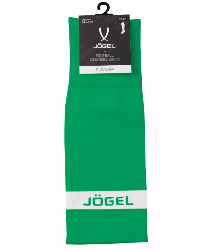 Гетры футбольные CAMP ADVANCED SOCKS, зеленый/белый, размер 35-38, Jögel УТ-00021448