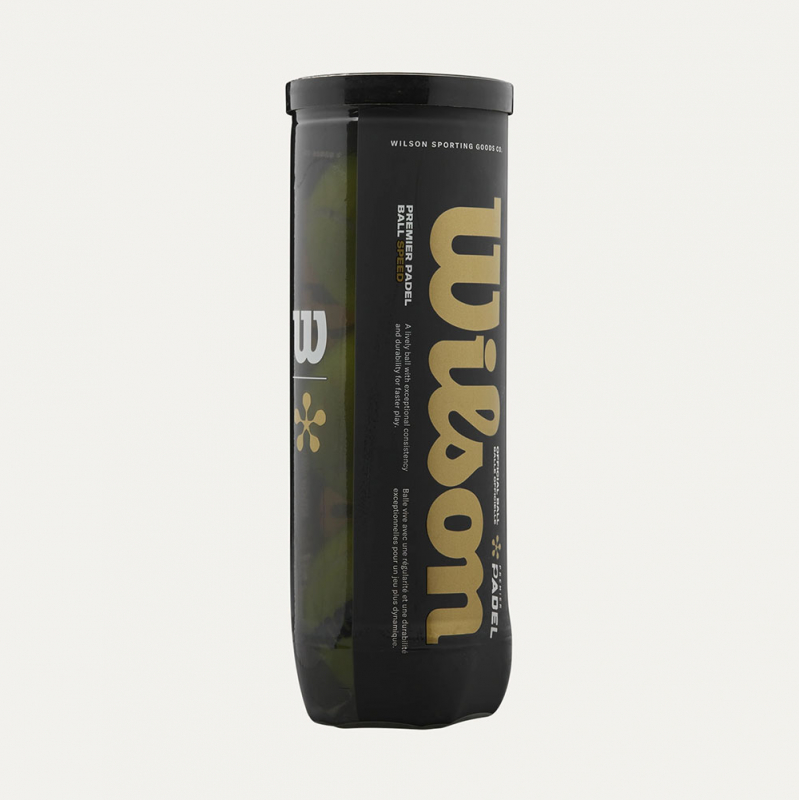 Мяч для падела Wilson Premier Padel Speed, WR8908501001, уп.3 шт, FIP Appr., сукно, нат.резина, желтый