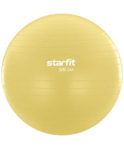 Фитбол GB-108 антивзрыв, 900 гр, желтый пастель, 55 см, Starfit