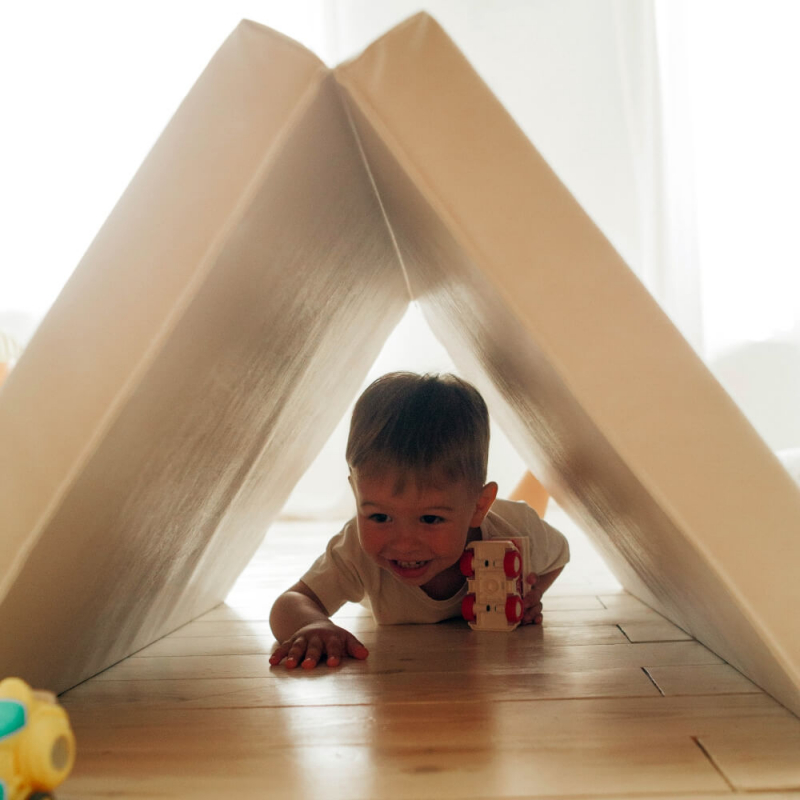 Мат (мягкий щит) Romana 1000*1000*100, в 2 сложения (зеленый/желтый)