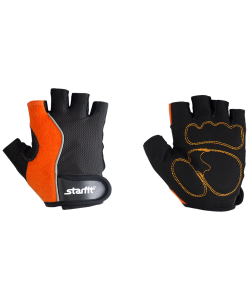 Перчатки для фитнеса SU-108, оранжевые/черные, Starfit