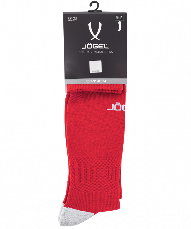 Гетры футбольные Match Socks, красный, размер 39-42, Jögel УТ-00021402