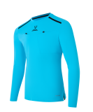 Футболка судейская с длинным рукавом DIVISION PerFormDRY Referee LS Tee, голубой, размер L, JÖGEL ЦБ-00004994