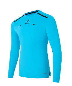 Футболка судейская с длинным рукавом DIVISION PerFormDRY Referee LS Tee, голубой, размер M, JÖGEL ЦБ-00004994