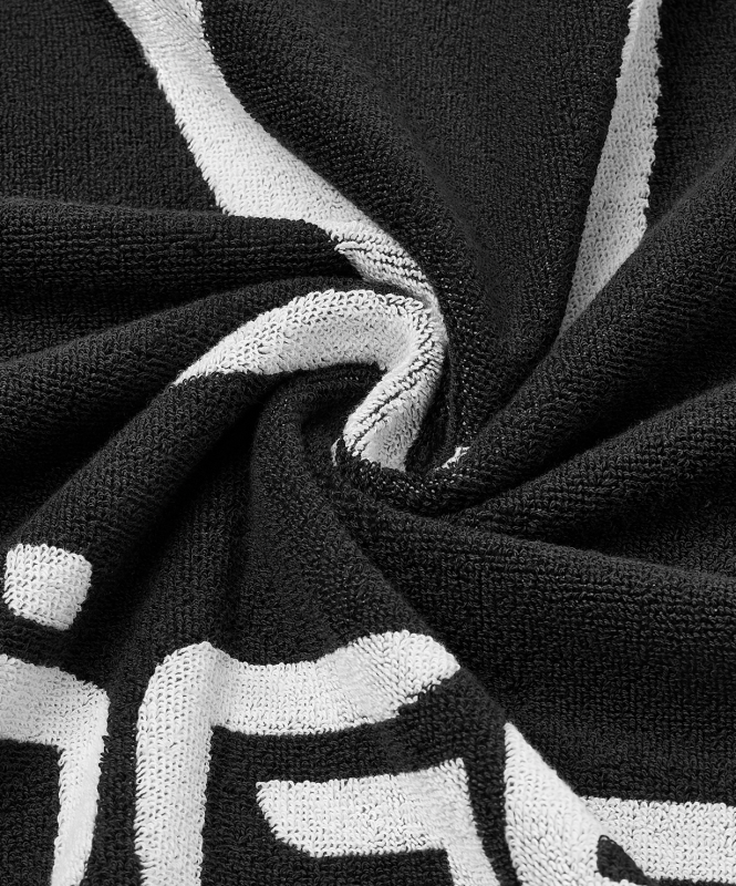 Полотенце спортивное ESSENTIAL Towel L, 70х140, черный/белый, Jögel ЦБ-00004144