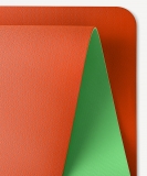 Коврик для йоги и фитнеса FM-201, TPE, 183x61x0,4 см, оранжевый/зеленый, Starfit
