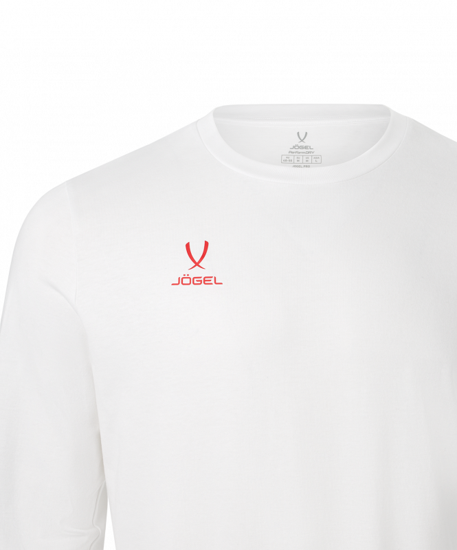 Футболка баскетбольная с длинным рукавом DIVISION PerFormDRY Pre-Match Longsleeve Jersey, белый, размер XLT, Jögel ЦБ-00004382