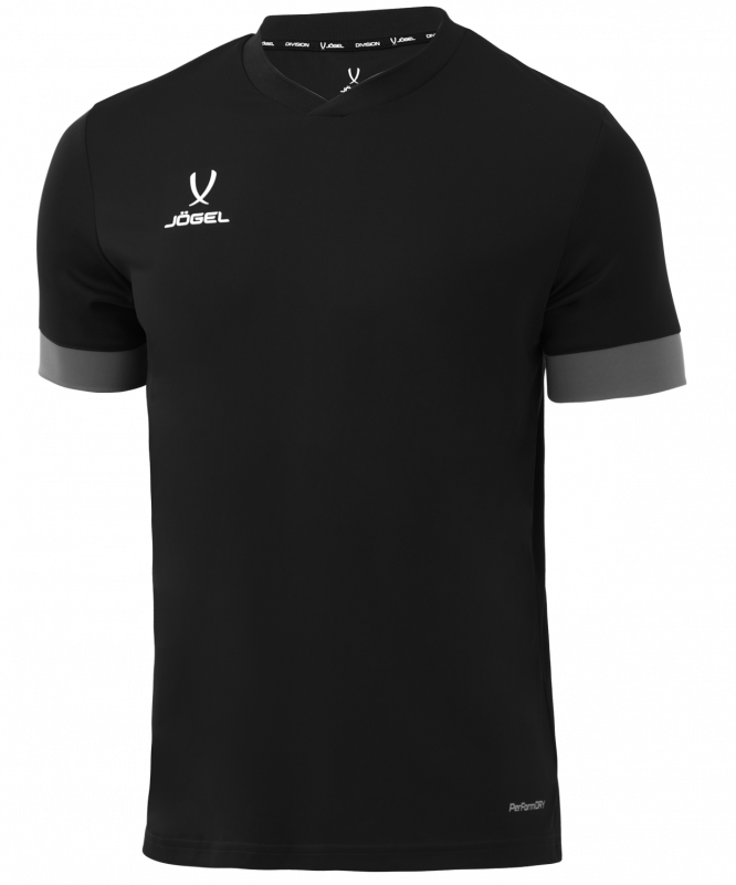 Футболка игровая DIVISION PerFormDRY Union Jersey, черный/темно-серый/белый, размер L, Jögel УТ-00020589