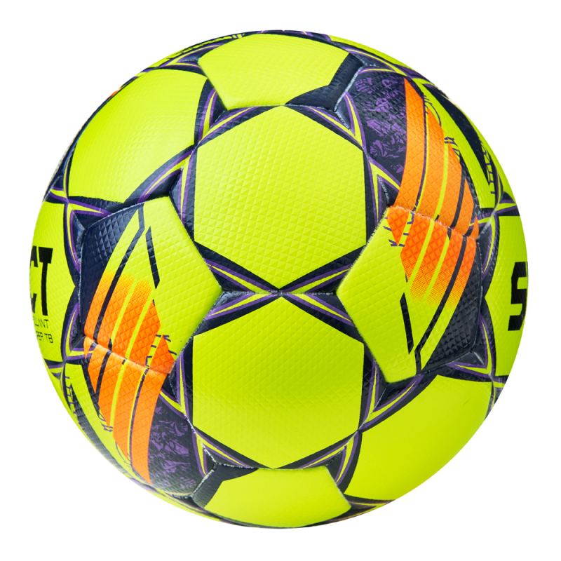 Мяч футб. SELECT Brillant Super TB, 3615968509, р.5, FIFA PRO, ПУ, 32пан. термосш, желто-оранж-фиолет
