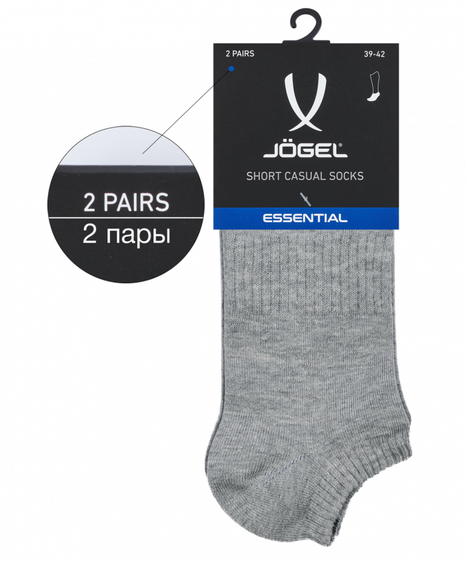 Носки низкие ESSENTIAL Short Casual Socks, меланжевый, размер 35-38, Jögel УТ-00020724