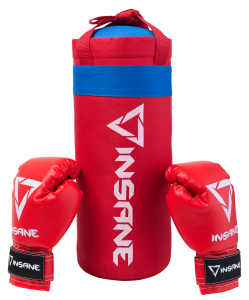 Набор для бокса Fight, красный, 39х16 см, 1,7 кг, 4 oz, Insane