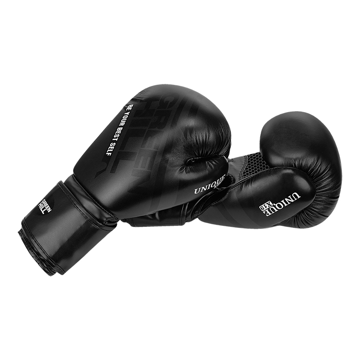 Боксерские перчатки UNIQUE черные Green Hill BGU-2308 16oz